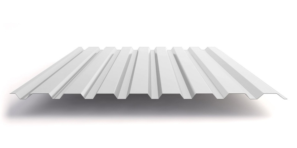 Профнастил для кровли МП20 0,4 мм RAL 9003 Белый
