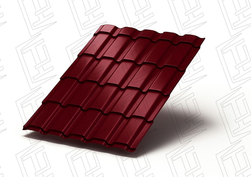 Металлочерепица Каскад 0,4 мм RR 29 Вишневый